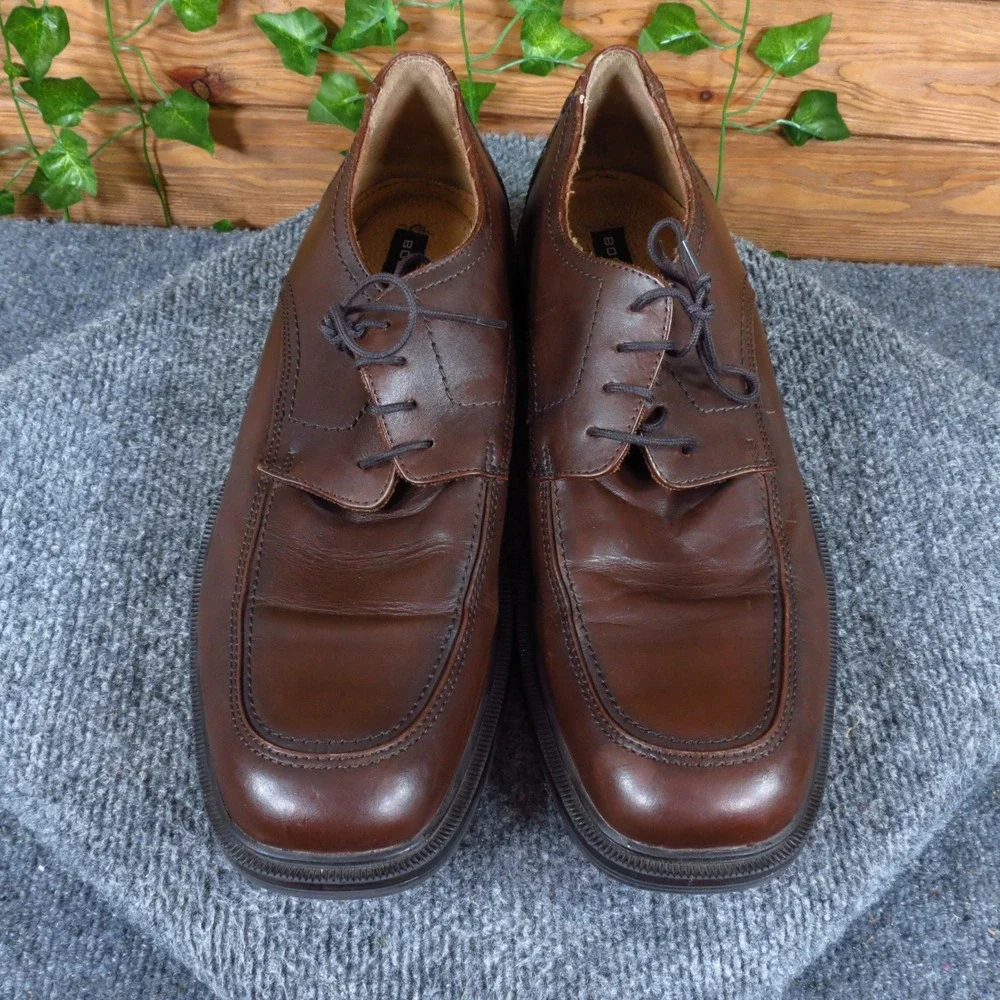 Bostonian 24856 Men Oxford Shoes 11.5 Dress Office Formal Brown Leather
